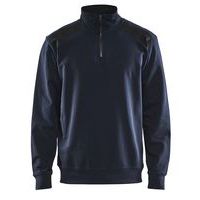 Sweatshirt half zip Mørk Marineblå/Sort - Blåkläder