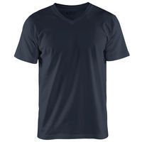 T-shirt V-udskæring Mørk Marineblå - Blåkläder