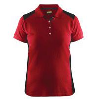 Dame Poloshirt Rød/Sort - Blåkläder