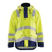 High Vis Regnjakke Level 2 High Vis Gul/Marineblå - Blåkläder