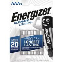 Ultimate litiumbatteri - AAA/LR03 - 1,5 V - pakke med 4 - Energizer