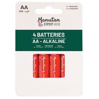 Alkalisk batteri AA/LR06 - 4-pak - Manutan Expert