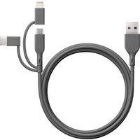 Slidstærk 1-meters 3-i-1 USB-kabel, 18 W - GP