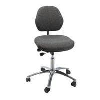 Arbejdsstol ESD stof, lav, hjul - Global Professional Seating