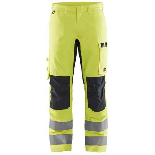 Multinorm Buks Inherent med stretch High Vis Gul/Marineblå - Blåkläder