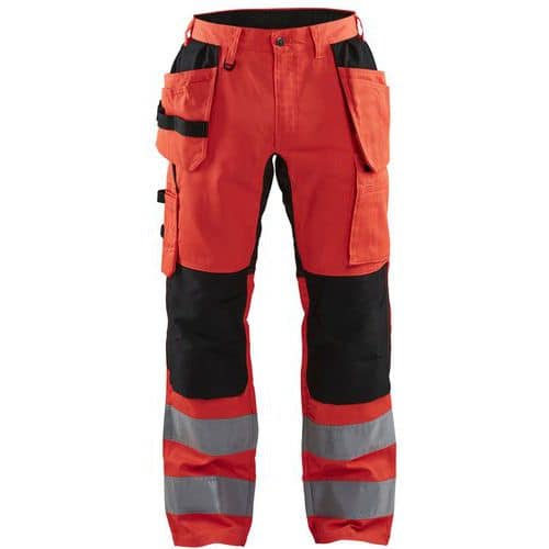 Dame High Vis Buks 4-vejs stretch Sort/High Vis Gul - Blåkläder