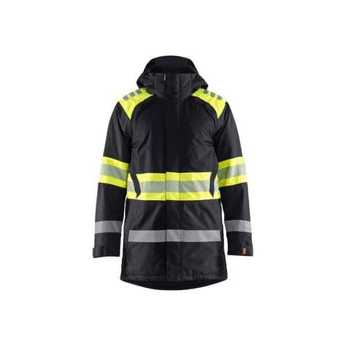 High Vis Vinterparkajakke Sort/High Vis Gul - Blåkläder