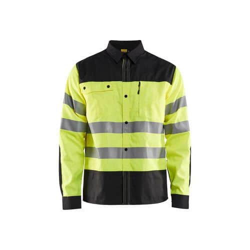 High Vis Skjorte High Vis Gul/Sort - Blåkläder