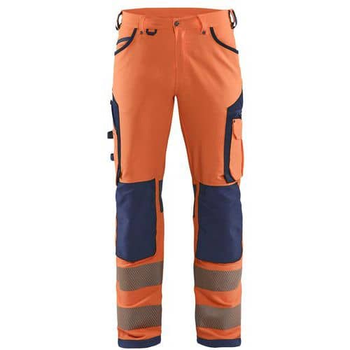 High vis buks 4-vejs stretch High Vis Gul/Marineblå - Blåkläder