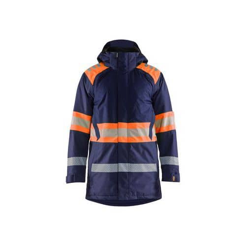 High Vis Vinterparkajakke Marineblå/High Vis Orange - Blåkläder