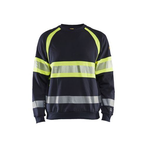 Multinorm Sweatshirt Inherent Marineblå/High Vis Gul - Blåkläder