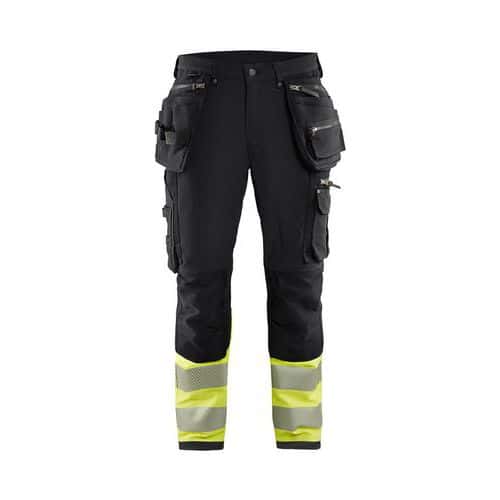 High Vis Buks 4-vejs stretch Sort/High Vis Gul - Blåkläder