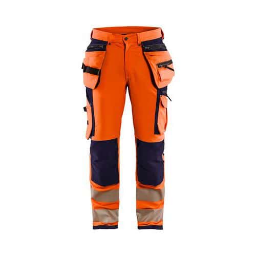 High Vis Buks 4-vejs stretch High Vis Orange/Marineblå - Blåkläder