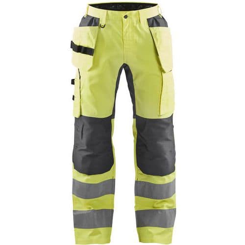 High Vis Buks med stretch Mellemgrå/High Vis Orange - Blåkläder