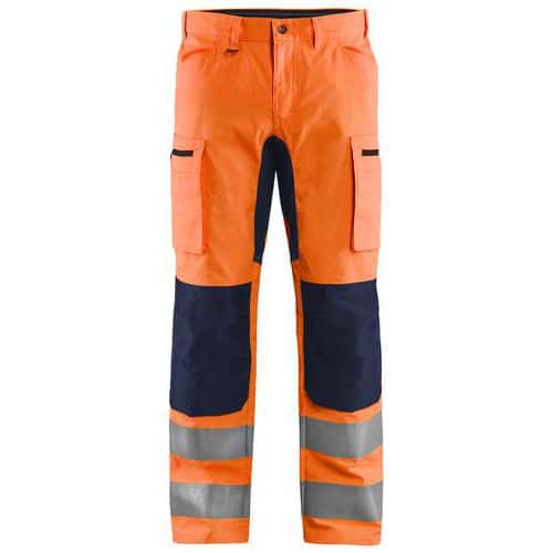 High Vis Buks med stretch High Vis Orange/Marineblå - Blåkläder