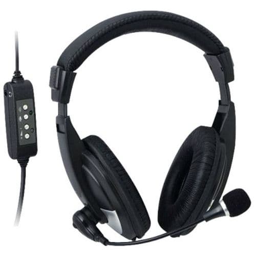 Stereoheadset m. mikrofon AH760-U USB - Dacomex