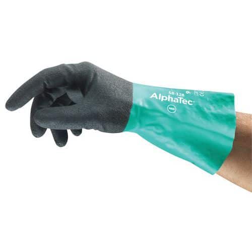 Ergonomiske nitrilhandsker AlphaTec® 58-128 - pakke med 144 - Ansell