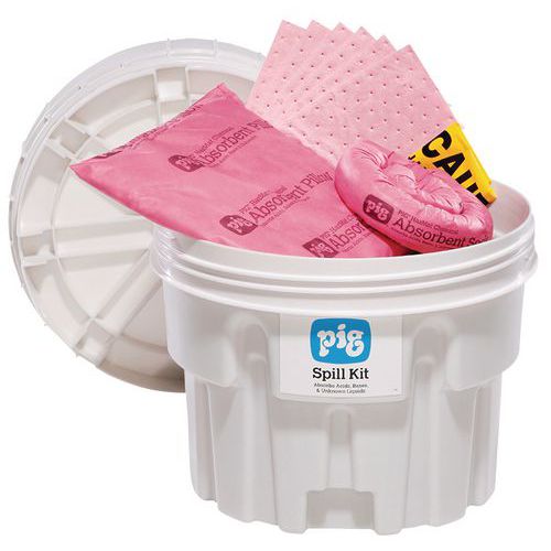 Absorbenter - plasttønde, kemikalier - Pig