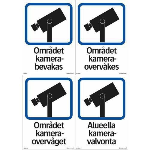 Skilt - Området kameraovervåget