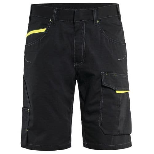 Service Shorts Sort/High Vis Gul - Blåkläder