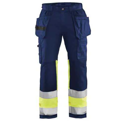 High Vis Buks med stretch Marineblå/High Vis Gul - Blåkläder