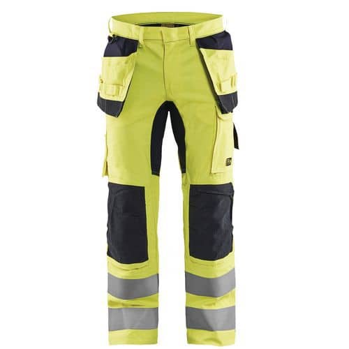 Multinorm Buks Inherent med stretch High Vis Gul/Marineblå - Blåkläder