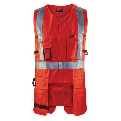 High Vis Håndværker Vest High Vis Rød - Blåkläder