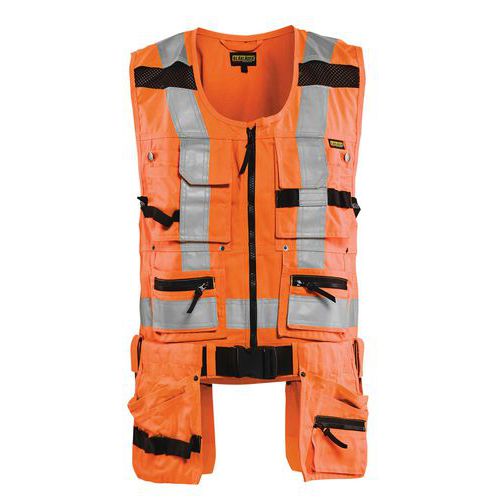 High Vis Håndværker Vest High Vis Orange - Blåkläder