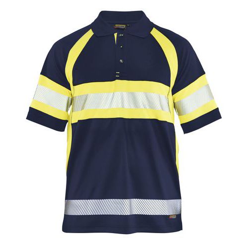 High Vis UV Poloshirt Marineblå/High Vis Gul - Blåkläder