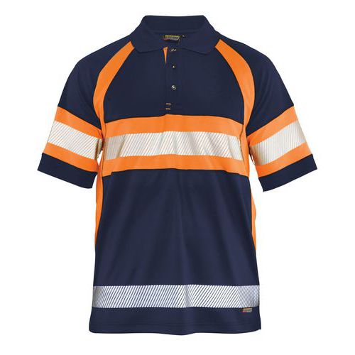 High Vis UV Poloshirt Marineblå/High Vis Orange - Blåkläder