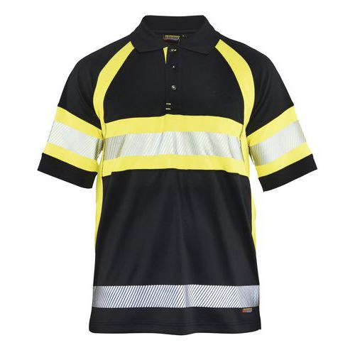 High Vis UV Poloshirt Sort/High Vis Gul - Blåkläder