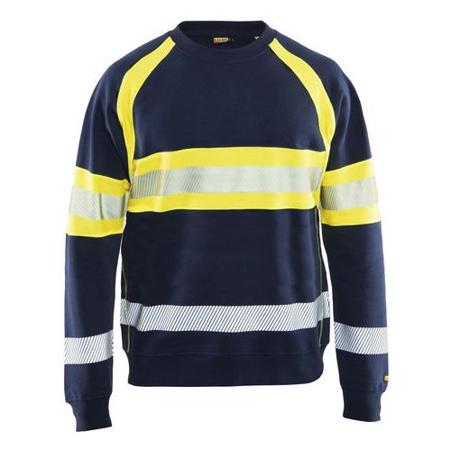 High Vis Sweatshirt Marineblå/High Vis Gul - Blåkläder