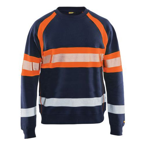 High Vis Sweatshirt Marineblå/High Vis Orange - Blåkläder