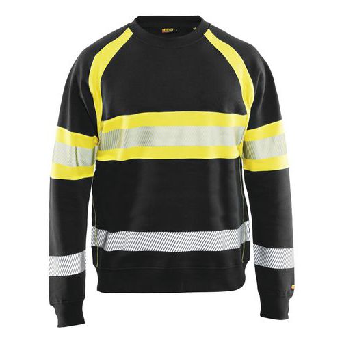 High Vis Sweatshirt Sort/High Vis Gul - Blåkläder