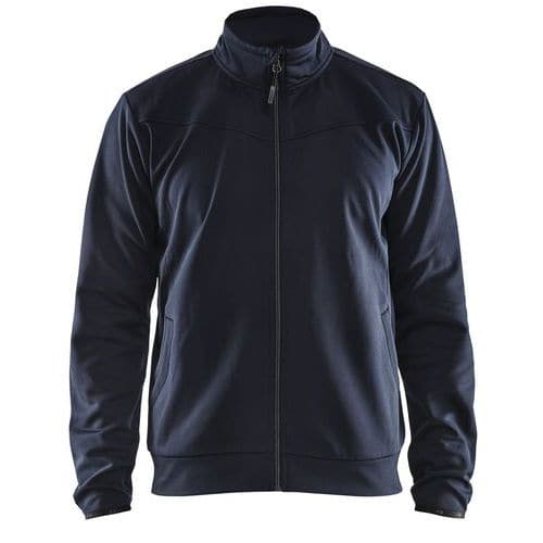 Sweatshirt full zip Mørk Marineblå/Sort - Blåkläder