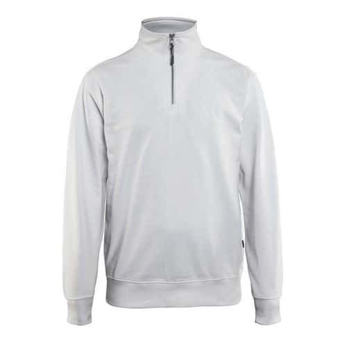 Sweatshirt half zip Hvid - Blåkläder