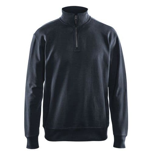 Sweatshirt half zip Mørk Marineblå - Blåkläder