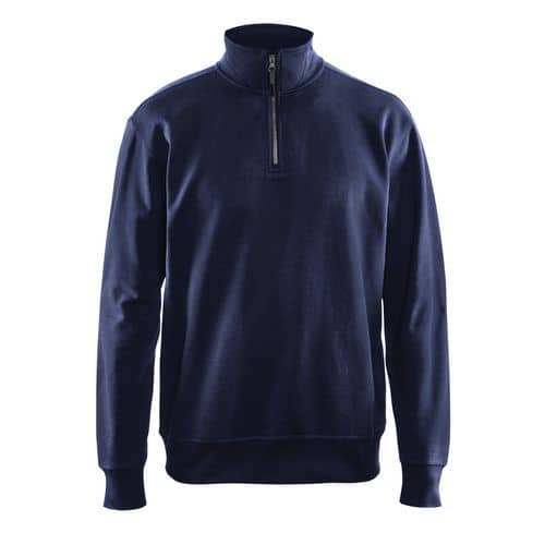 Sweatshirt half zip Marineblå - Blåkläder