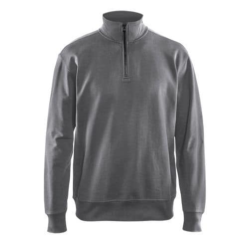 Sweatshirt half zip Grå - Blåkläder