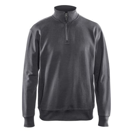 Sweatshirt half zip Mørk Grå - Blåkläder