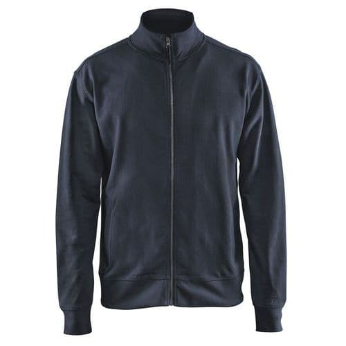 Sweatshirt full zip Mørk Marineblå - Blåkläder