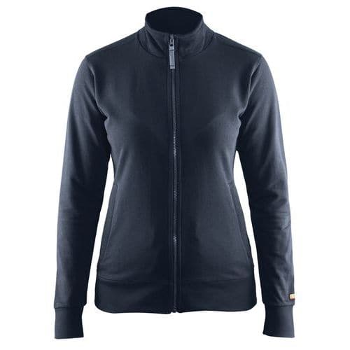 Dame Sweatshirt full zip Mørk Marineblå - Blåkläder