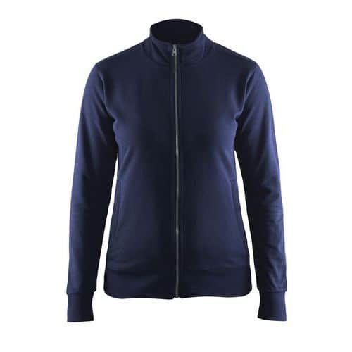 Dame Sweatshirt full zip Marineblå - Blåkläder