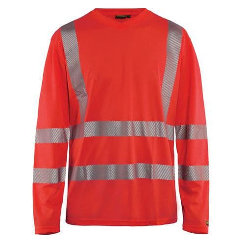 High Vis UV T-shirt lang ærme High Vis Rød - Blåkläder