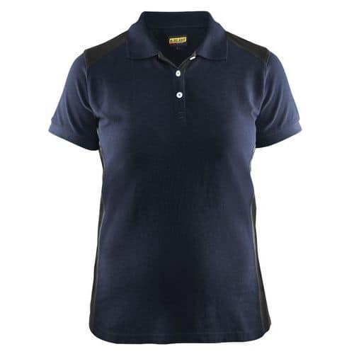 Dame Poloshirt Mørk Marineblå/Sort - Blåkläder