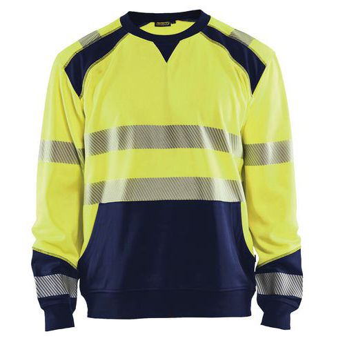 High Vis Sweatshirt High Vis Gul/Marineblå - Blåkläder