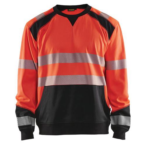 High Vis Sweatshirt High Vis Rød/Sort - Blåkläder