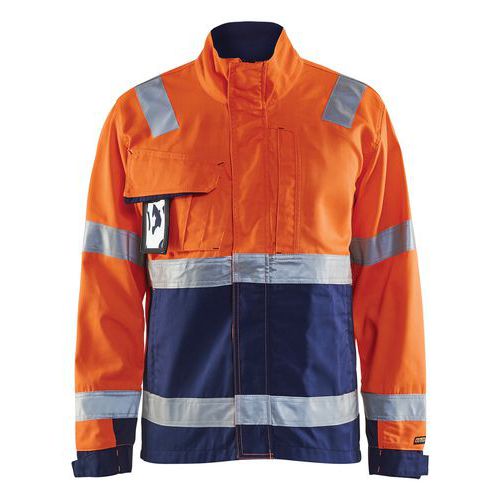 High Vis Arbejdsjakke High Vis Orange/Marineblå - Blåkläder