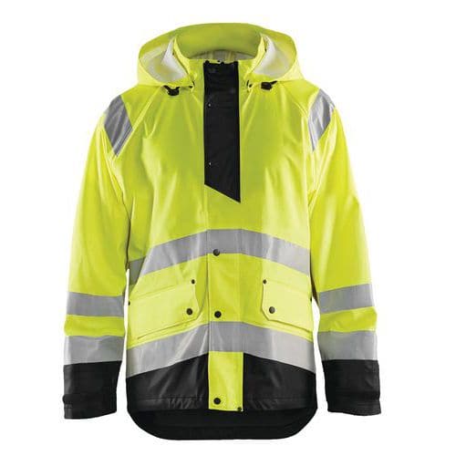 High Vis Regnjakke Level 1 High Vis Gul/Sort - Blåkläder