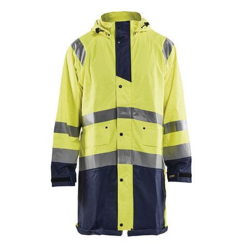 High Vis Regnjakke Level 1 High Vis Gul/Marineblå - Blåkläder